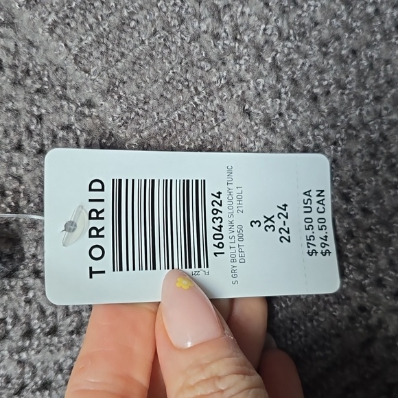 Torrid Chunky Pullover Tunic Sweater lightning bolt embellished 3x NEW NWT - Picture 11 of 13